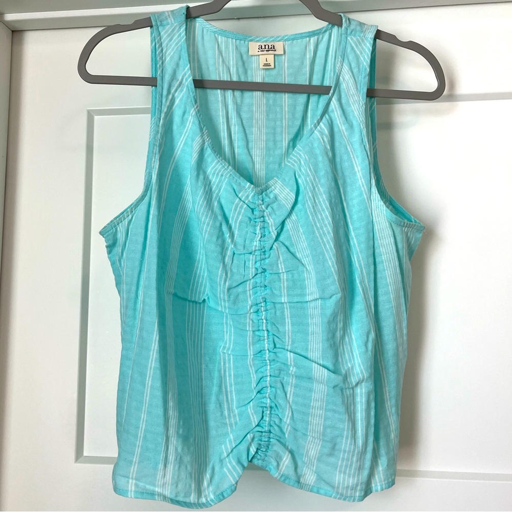 Blue tank top, Striped